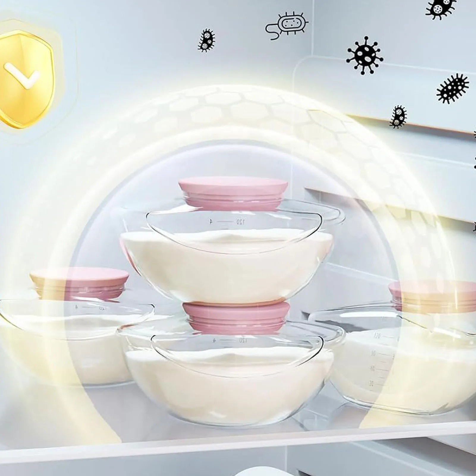 Breastpump Milk Collection Cup Breastmilk Collection Cup Easy Cleaning PP Silicone Portable for Pumps Replacement for M9