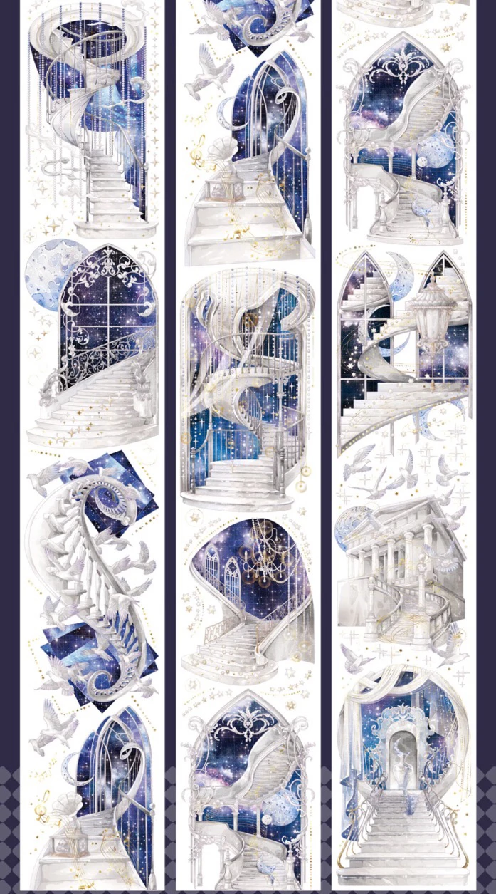 1 Loop Pet Washi Tape Sample Many Designs Wild Sunflower, Silent Corona, Pup of The Sands, Fallen Sacred Domain