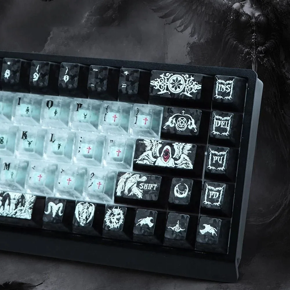 Vollständig Transparente Tastenkappen-Set, Kristallklare Eis-Transparente Mechanische Tastatur-Tastenkappen aus PBT – Detail 7