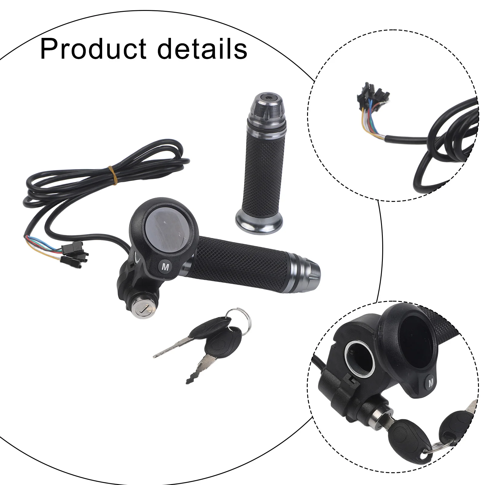 3 Gear Speed Adjustment Electric Scooter Handlebar Electric Vehicle Handle 1.5M Cable Length Lithium Battery Quality Test
