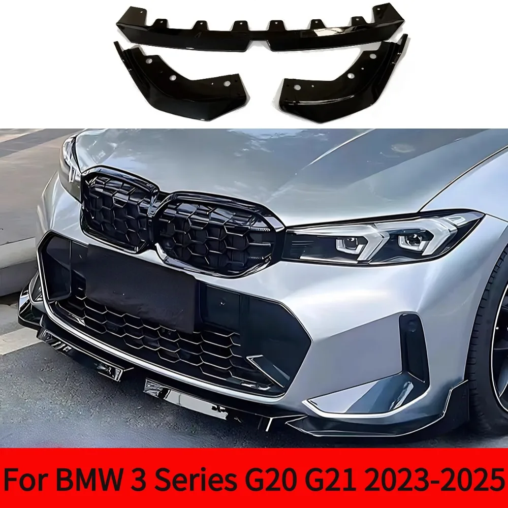 

For BMW 3 Series G20 G21 2023-2025 330i 320d M340i Car Front Air Dam Splitter Bumper Lip Deflector Protector Tuning Kit ﻿