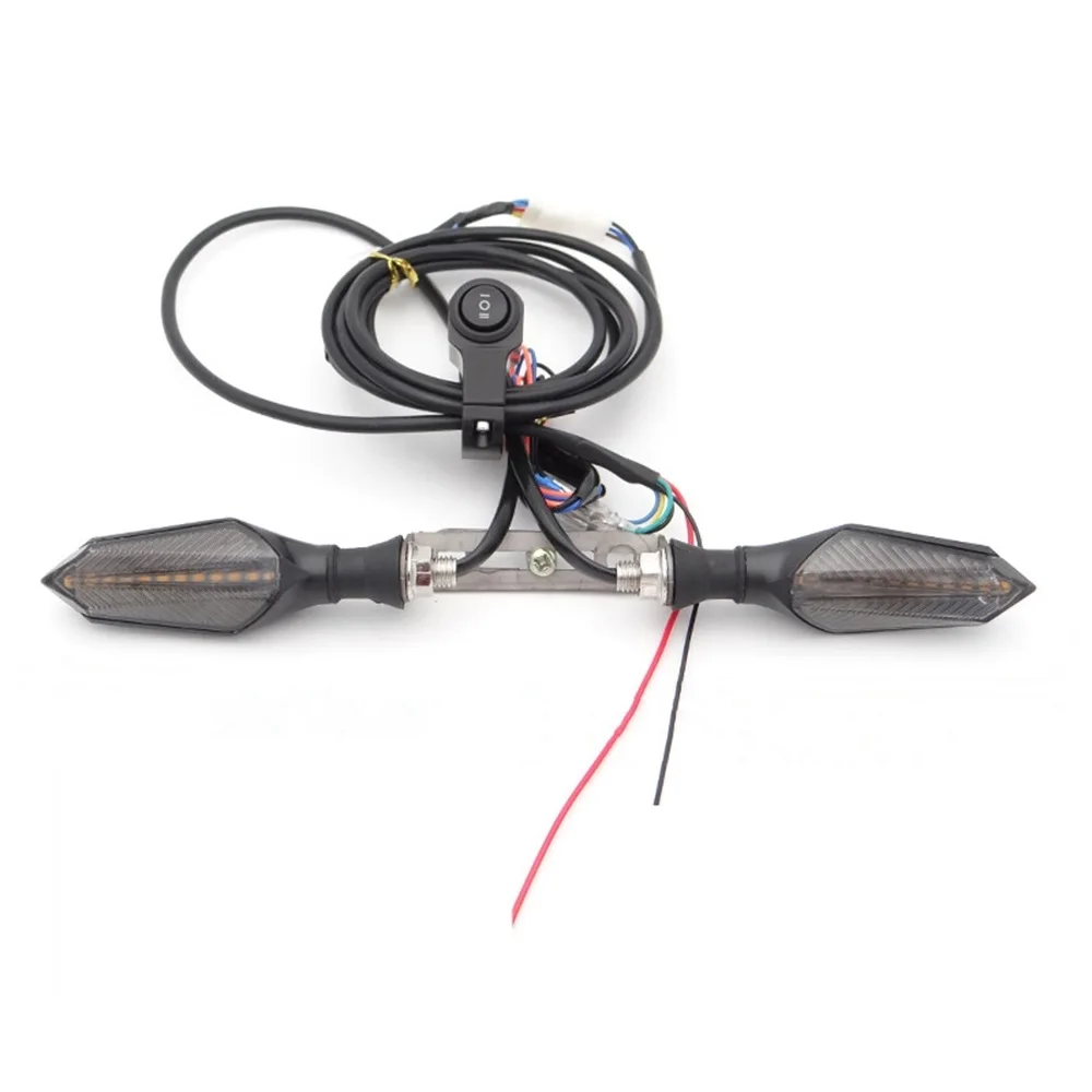 E Bike 48V 60V Electric Bicycle Waterproof Cable Light Set Front Rear Flashing Dynamic Turn Signals Scooter Accessories Light image 3