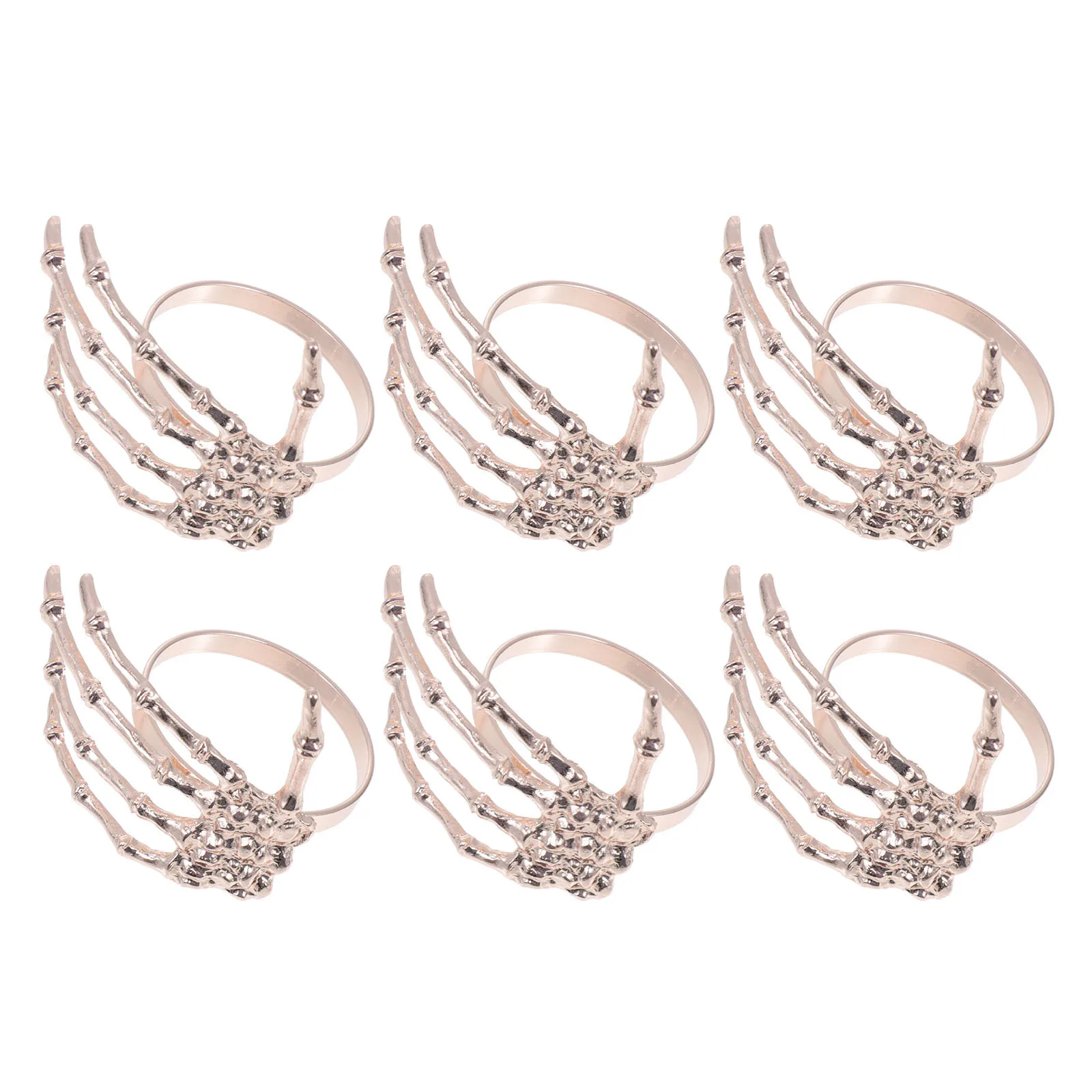

6 Pcs Napkin Buckle Dinner Rings Skull Halloween Ghost Boho Eings Holiday Holder Decor