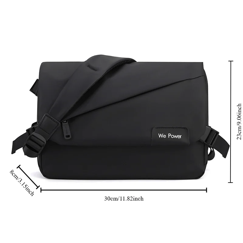 Male Crossbody Bag Stylish Single Shoulder Bag Large Capacity Waterproof Mail Messenger Bag Business Briefcase