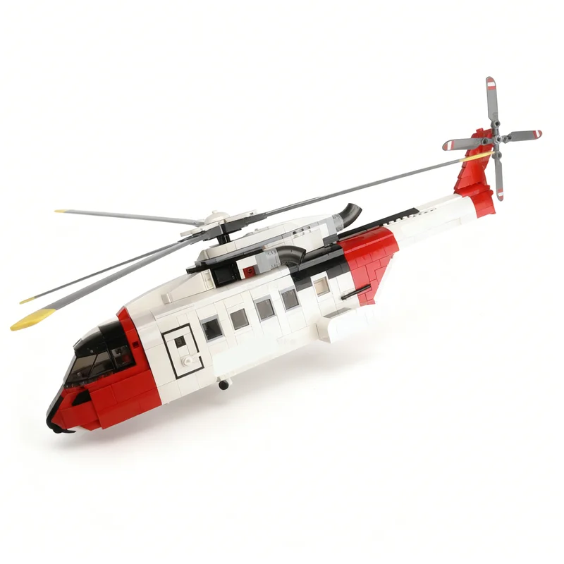 1343 Teile MOC SAR Queen Helikopter Stadtmodell Bausteine Konstruktionsspielzeug Kreative Idee Bildung Weihnachtsgeschenk Bausteine für Kinder
