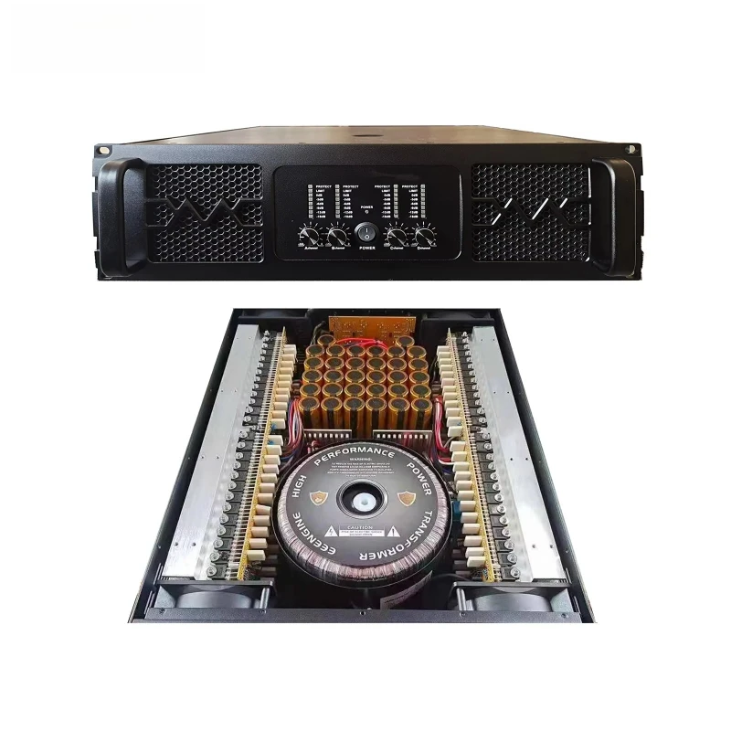 MT-8000 Professional Power Amplifier 3U 4CH*1500W 104ic 32cap.4 Channel Performance Show for KTV Conference Subwoofer Line Array