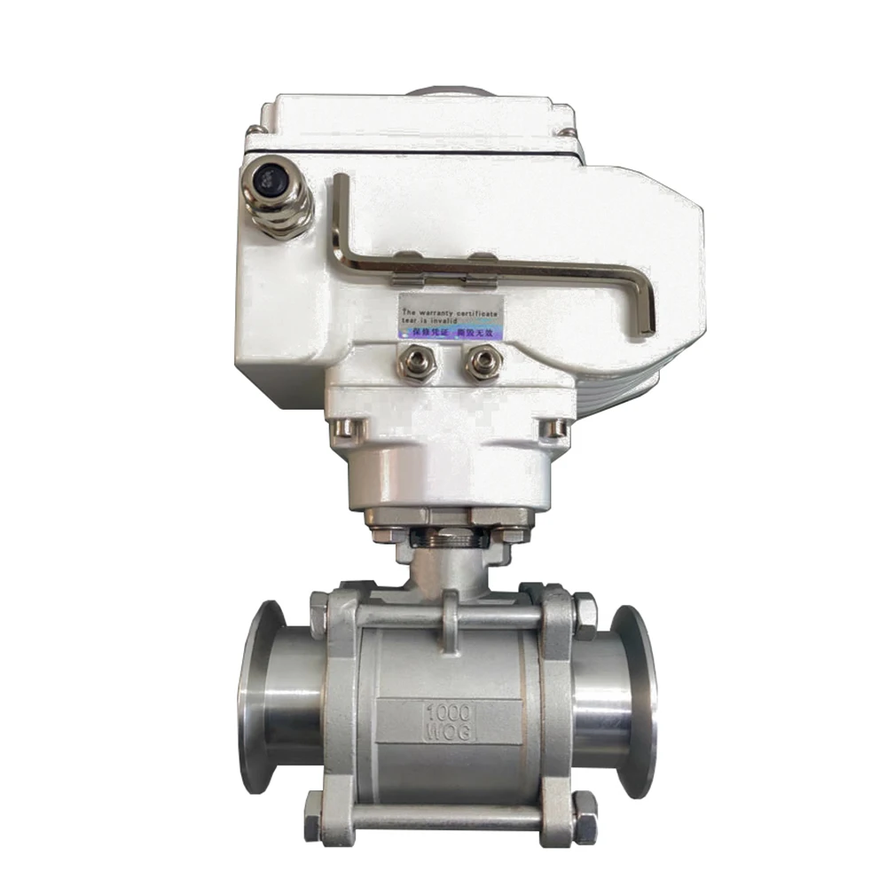 

Stainless Steel High Platform Motorized Ball Valve 220VAC Tri-Clamp Ferrule Type Electric Ball Valves