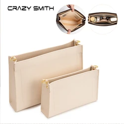 WUTA Bag Organizer Purse Insert for LV Toiletry Pouch 19 26 Multi-Pocket Inner Bag with Zipper Faux Leather Handbags Divider