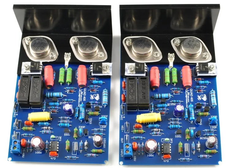 QUAD405 CLONEDetailed AP test data for the original MJ15024 amplifier with dual channel angled aluminum