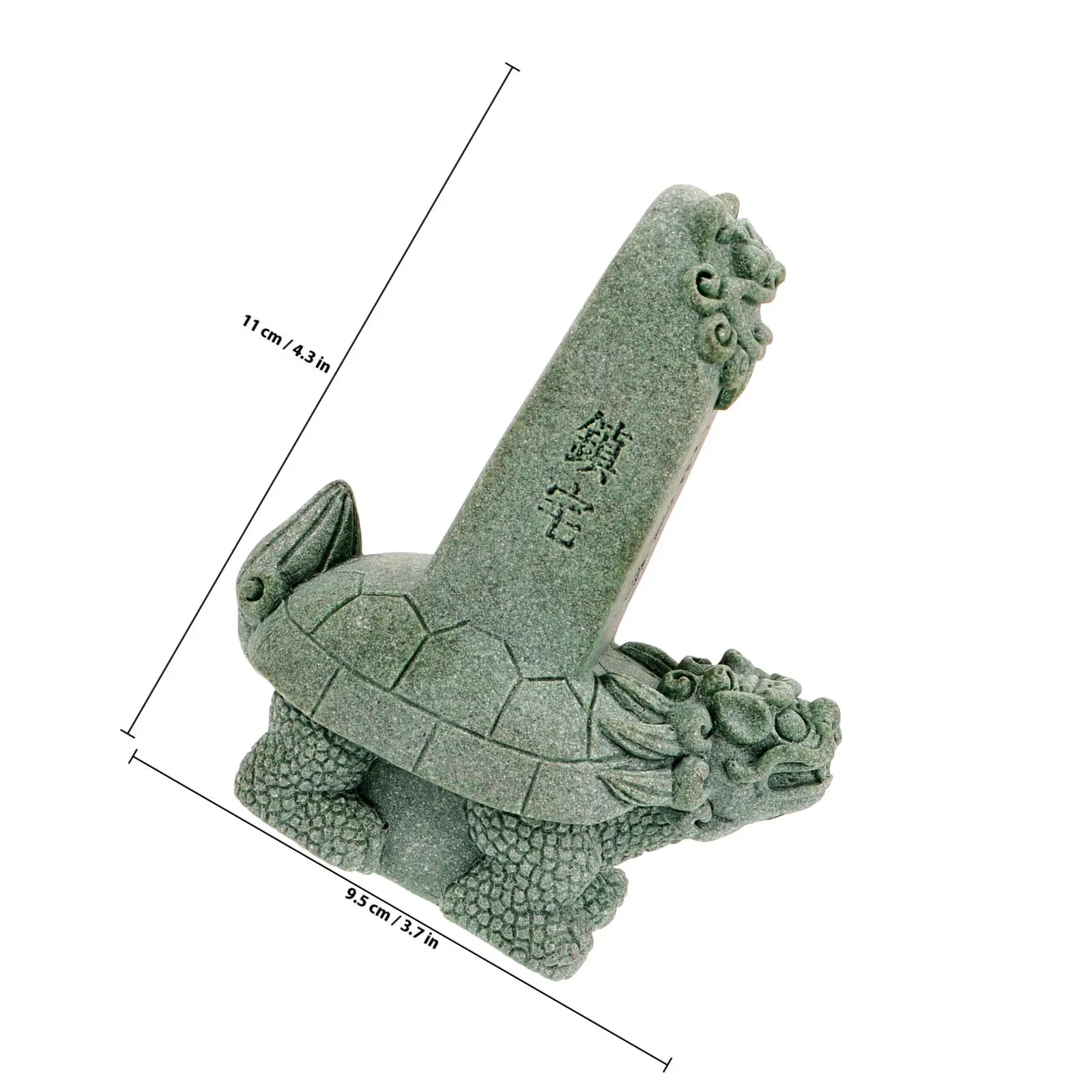 Sandstone Stone Guardian Ornament, Chinese Style Micro Landscape Decor for Desktop, Bookshelf, Tea Table, Fish Tank
