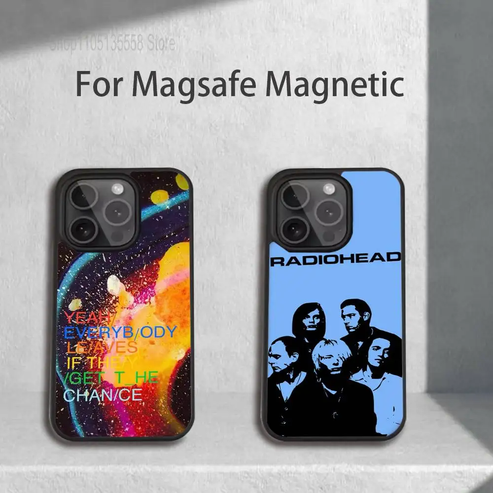 

R-RadioheadS Rock Band Phone Case For iPhone 17,16,15,14,13,12,11,Pro,Max,Plus,Mini,SE4,E Magnetic Magsafe Wireless Charging
