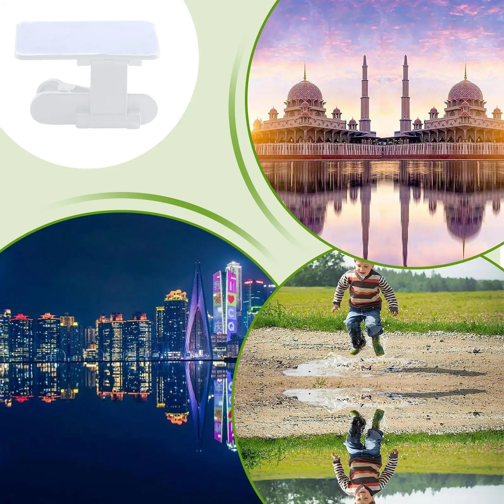 Smartphone Camera Mirror Clip Kit Phone Mirror Attachment For Travel Adjustable Angle Reflection Accessory For Photography