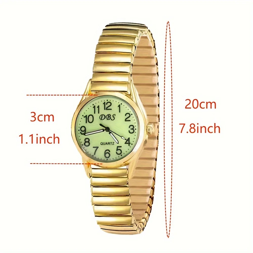 Couple Night Glow Surface Watch Spring Watch Elastic Elastic Watch Fashion Trend Big Digital Clear Watch