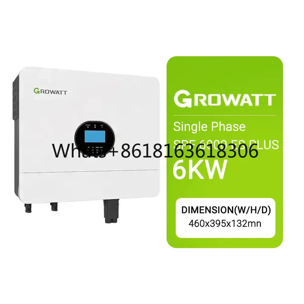 Fast Delivery Growatt Spf 6000es Plus 48volt 5kw 6kw Dc To Ac Power Pure Sine Wave Off Grid Inverter