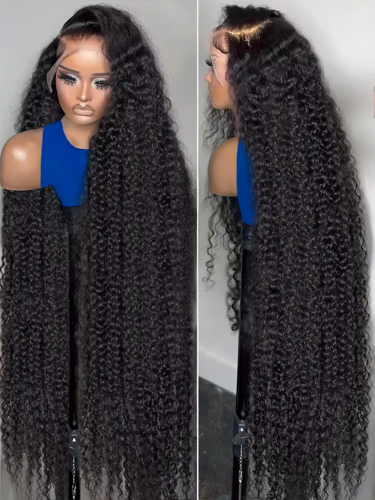 

250 High Density 30 40Inches Deep Wave 13x4 Curly Lace Front Human Hair Wig 13x6 360 Water Wave HD Lace Frontal Wigs For Women