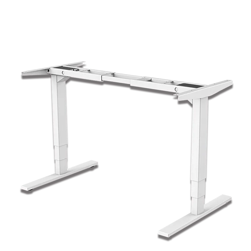 

Деревянный стол с регулируемой высотой современного дизайна и двойными двигателями, гладкий и бесшумный, готовый к использованию в офисе.