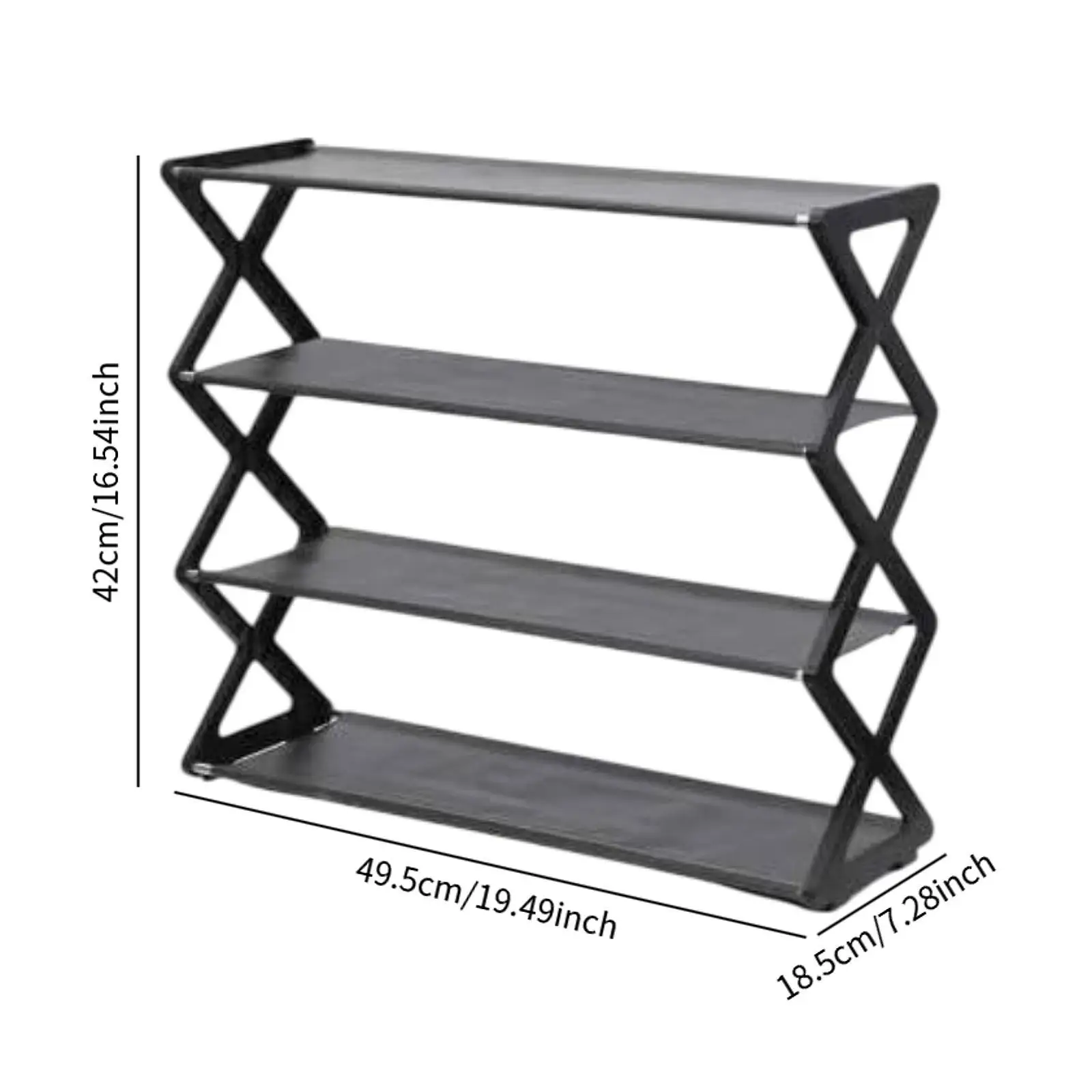 Shoe Rack Stackable Plastic Shelves Waterproof Lightweight Design for Closet Organizer Entryway Home Shoes Storage