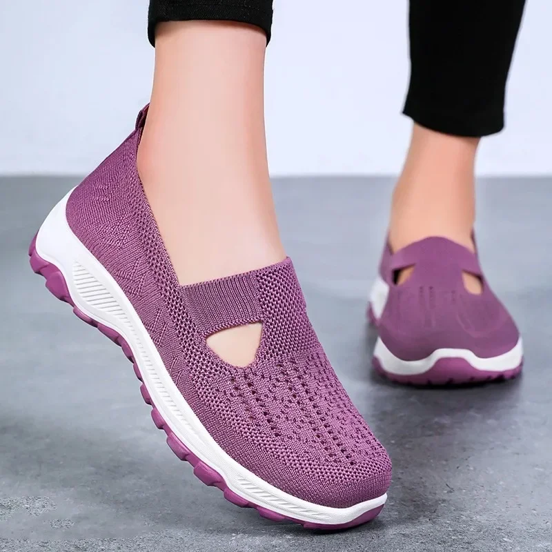 

Women's Shoes 2025 Hot Sale Lace-up Cuff Women's Vulcanize Shoes Fashion Hollow Out Outdoor Slip-Resistant Casual Mesh Sneakers