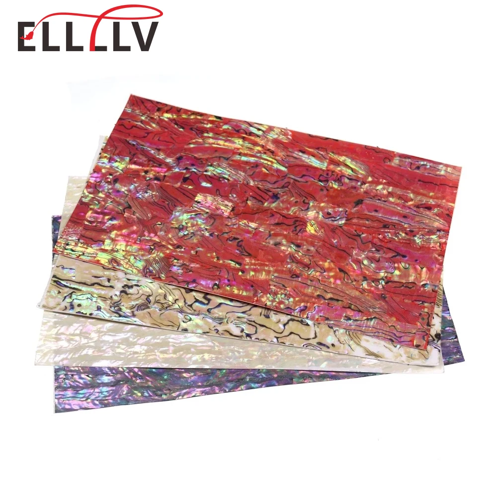 1pc 24X14cm Natural Shell Laminate Sheet Paua Coated Adhesive Veneer Film Sticker For Fishing Lure Building Decorating Material