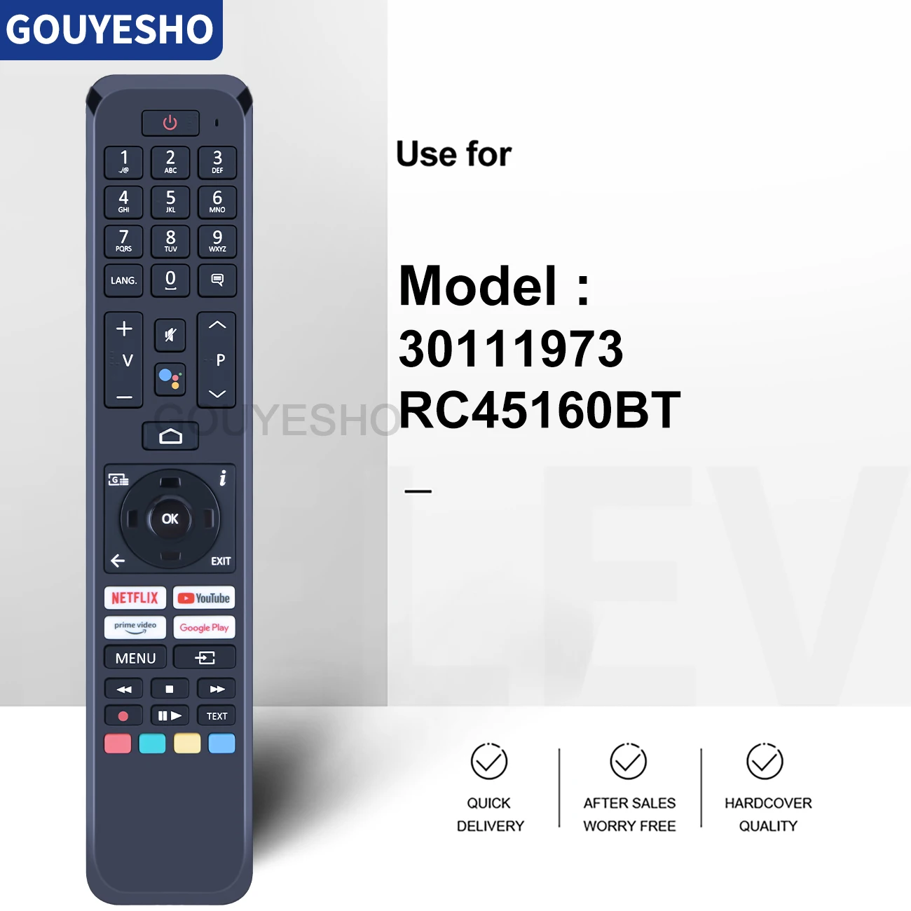 New Voice Remote Control for VESTEL TOSHIBA TV 30111973 RC45160BT CT-8563 RC45160 RC43160