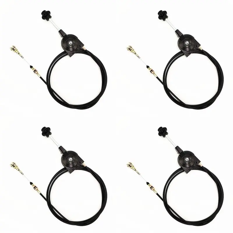 

4Pcs 1M Hand Throttle Control For Excavator Harvester Tractor Ship Spreader Throttle Cable Assembly Self-Locking