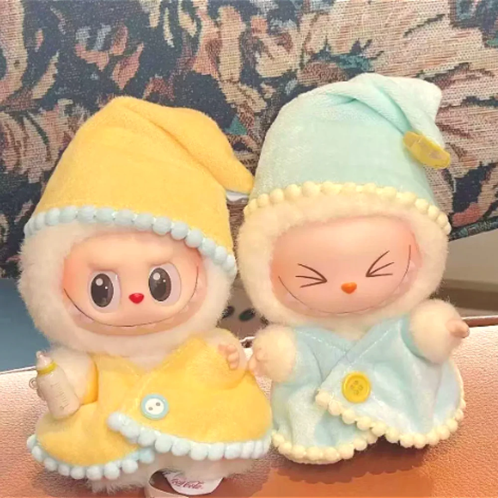 

3.0 Labubu Accessories Delicious Cake Seat Bag Clothing Decoration Ropa Labubu 15/17cm Bath Bucket Sleepwear Doll Accessories
