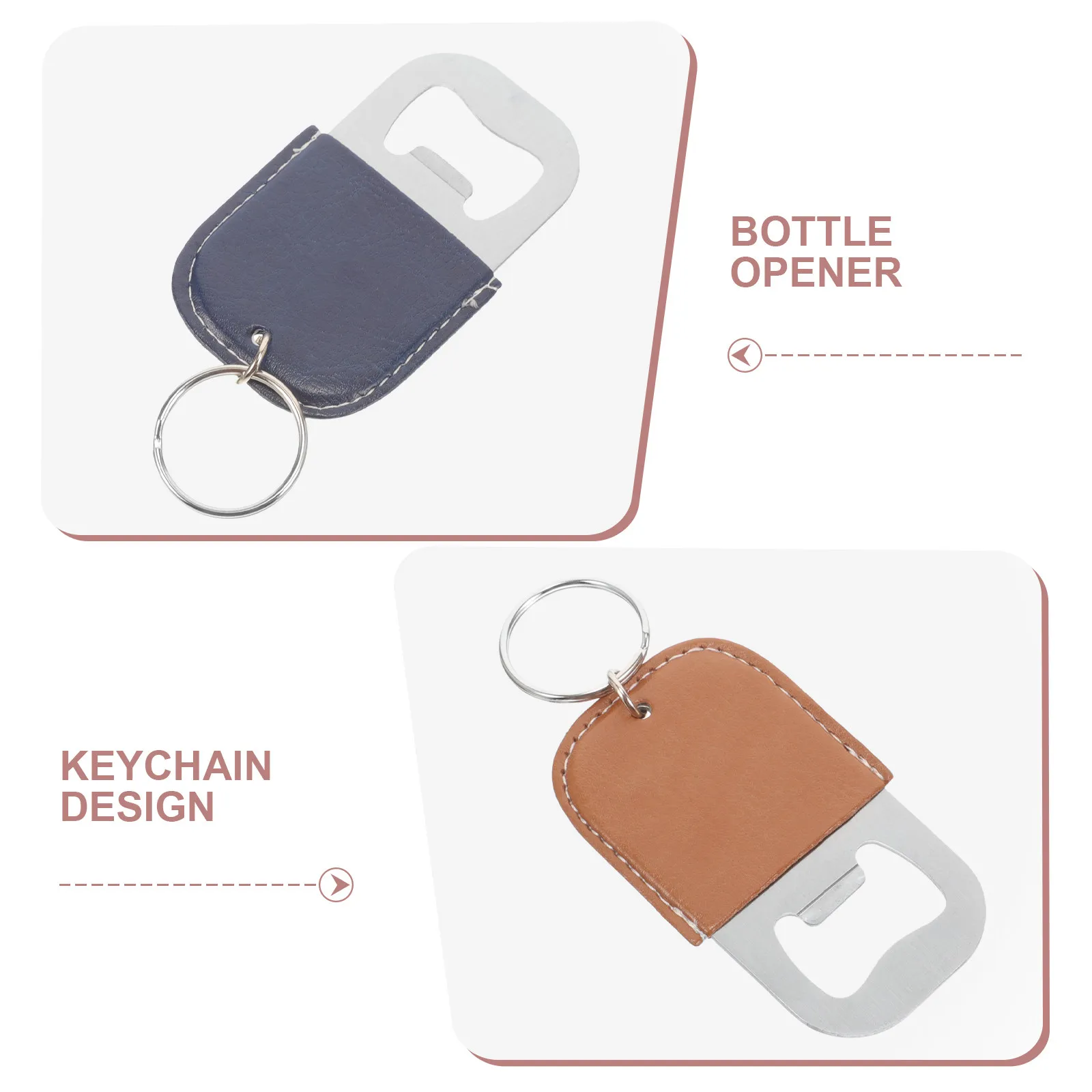 2Pcs Stylish Metal Spanner Keyring Flat Beer Bottle Opener Key Chain Rust Resistant Tool for Parties Flat Bottle Opener