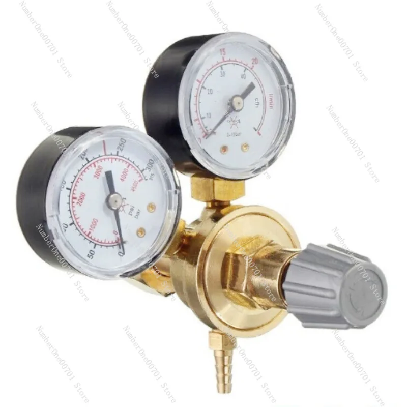 

All Copper Mini Argon CO2 Gauge Pressure Reducer Mig Flow Meter Control Valve Dual Gauge Welding Regulator