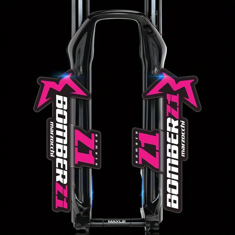 

2D flat sticker 2pcs, riding sticker, marzocchi BOMBER front fork sticker, bicycle mountain bike DIY car sticker, motorcycle