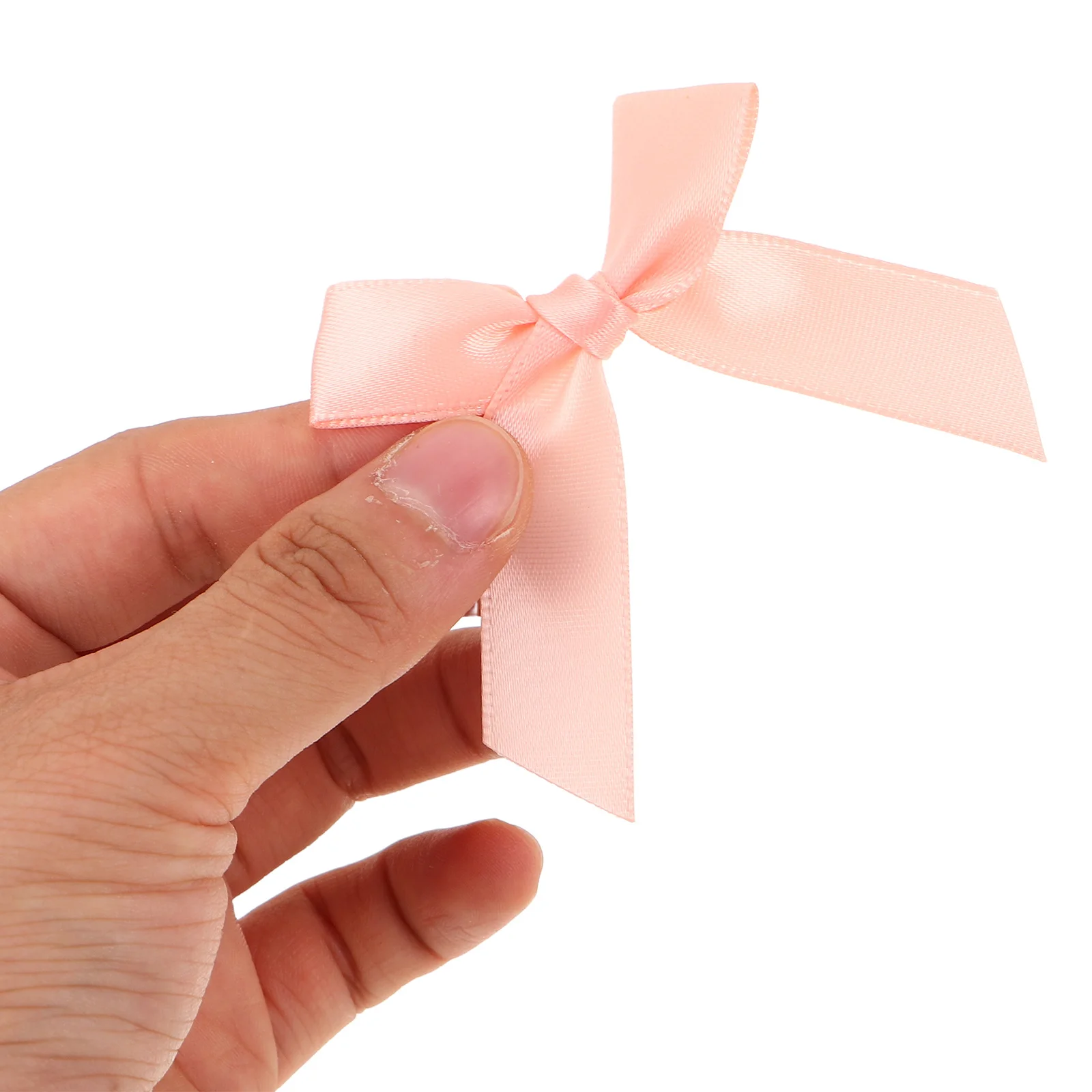 

150Pcs Present Box Bow Ribbon Bows Pink Chinlon Miniature Bows for Wedding Shower Party Gift Wrapping Craft Present Ribbon Bow