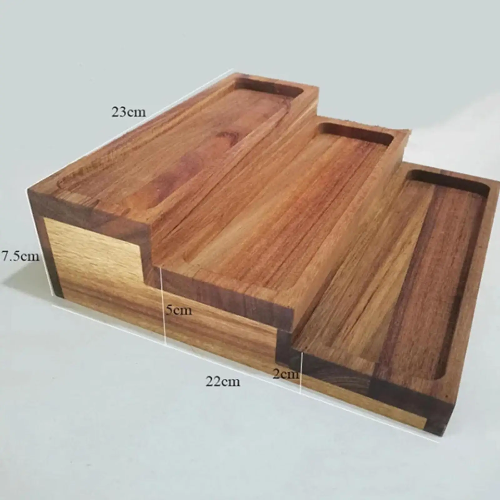 

3 Bamboo Tier Spice Rack, Countertop Spice Storage Holder ,Wood Seasoning