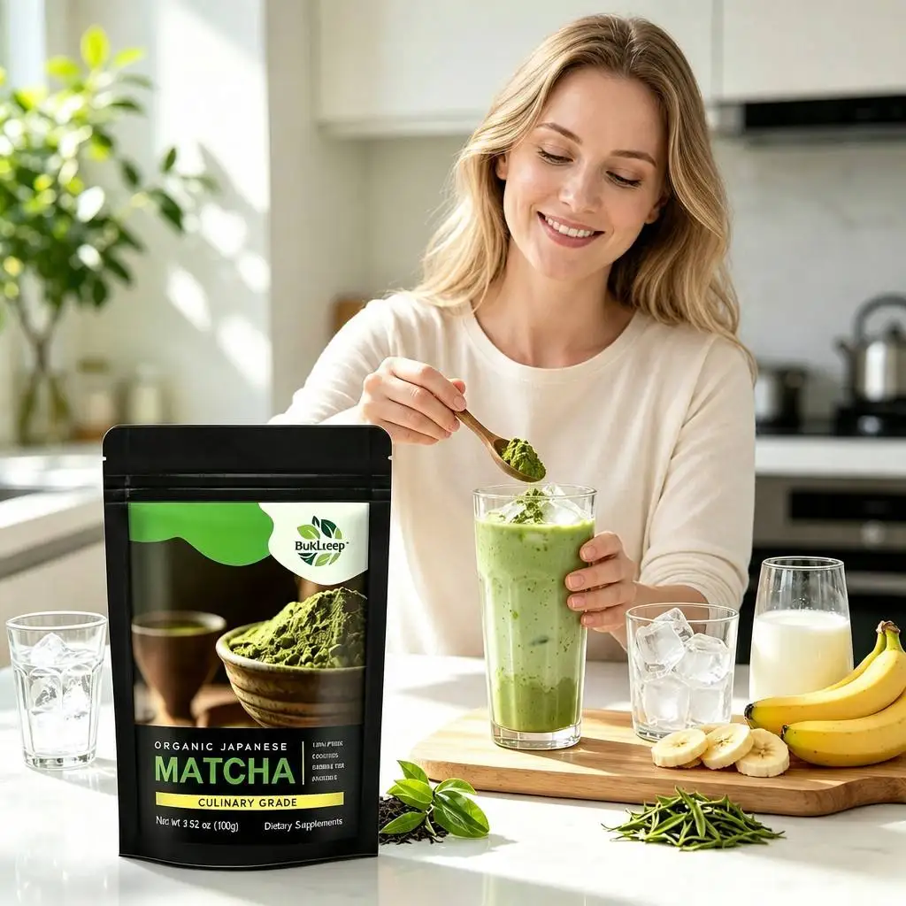 Organic Japanese Matcha Green Tea Powder, Rich Much Vitamins, Antioxidant Support for Drinks Baking Daily Nutrition Supplement