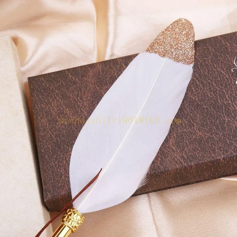 62ka Vintage Quill Dip White Fountain Fountain Pens Kalligraphie Schreibvorräte