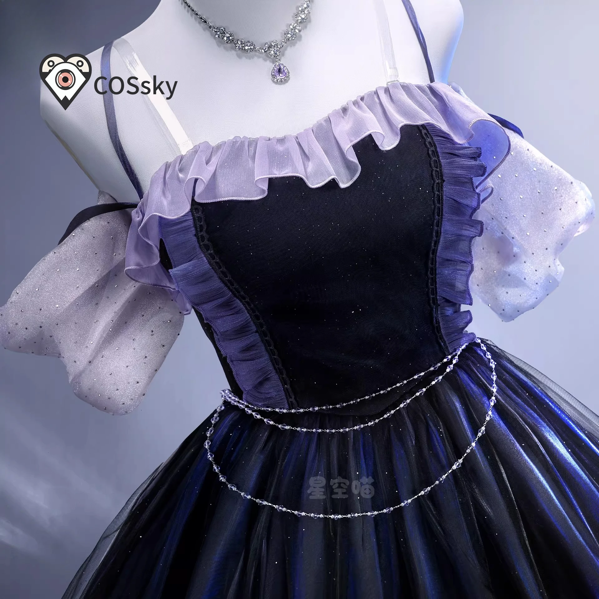 

Mornye Wuthering Waves Cosplay Costume Uniform Halloween Carnival Party Christmas Play Role Clothes Elegant black dress women