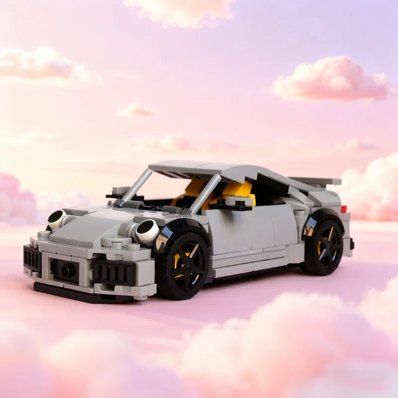 330 stücke MOC Porscheed Turbo S City Champions Super Auto Modell Bausteine Architektur Spielzeug Weihnachten Geschenke Ziegel Kinder