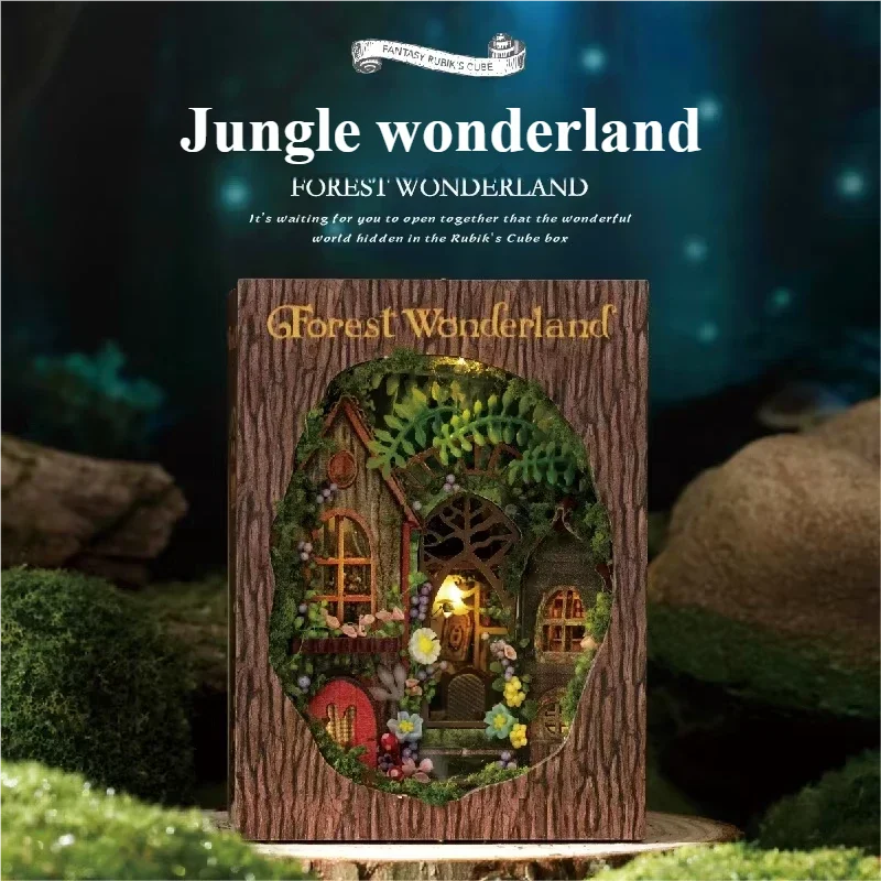 منزل ذكي ممتع يمكنك صنعه بنفسك سلسلة مكعب سحري صغير قطع ورق مجانية وإكسسوارات تصميم قابل للطي هدية إبداعية #4