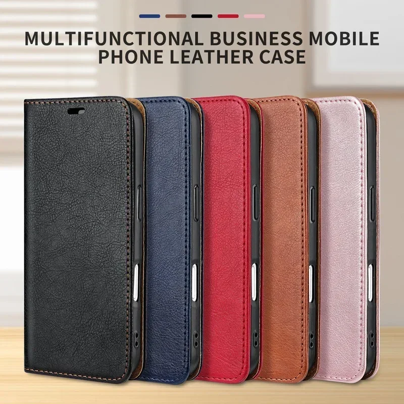 Starke magnetische Karten Solt Brieftasche Ledertasche für iPhone 16 Pro Max 15 Plus 14 13 12 11 16E Büchertasche Flip Stand Business Cover