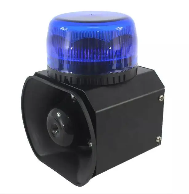 Multifunctioneel 8W Led Auto Dak Waarschuwingsbaken Licht Met 40W France Politie Sirene Geluidsversterker Hoorn, Onderste Magneet, Waterdicht