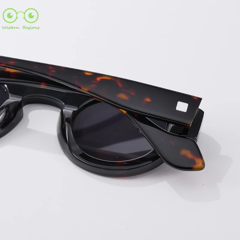 2025 신상 라운드 프레임 라이스 네일 남녀 공용 선글라스 레트로 아트 선글라스 트렌드 톨토이즈쉘 남녀 UV400 자외선 차단