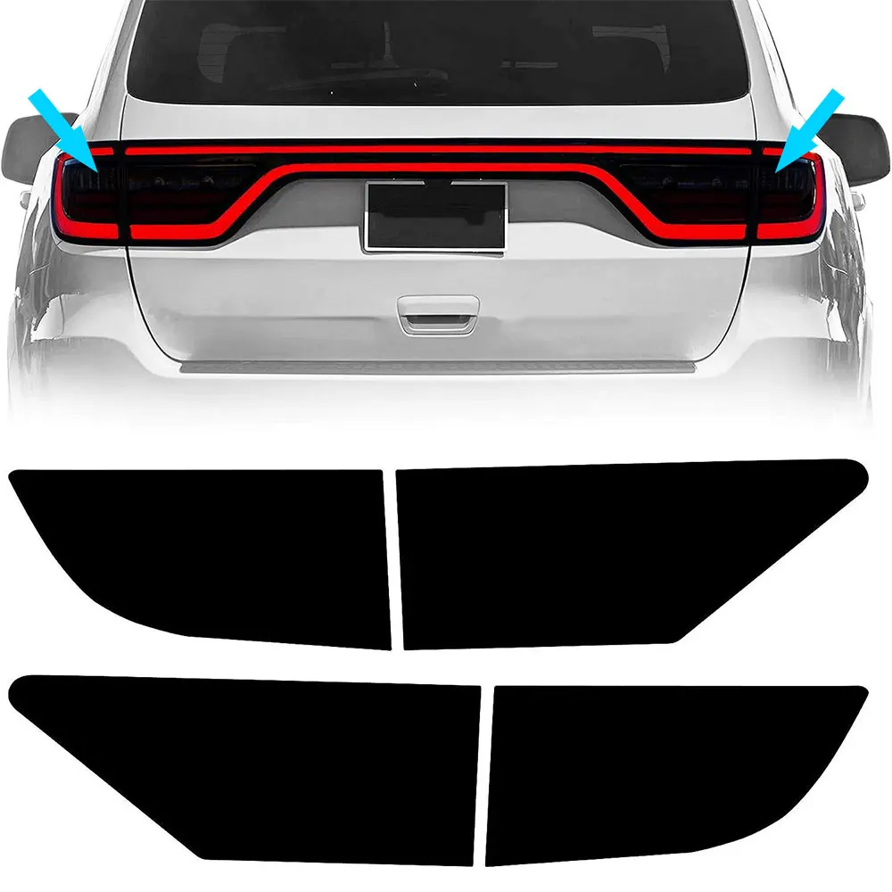 Car Light Stickers for Dodge Durango 2014-2021 Overlays Headlight Eyelid Vinyl Tint Film Tail Light Decal Exterior Accessories