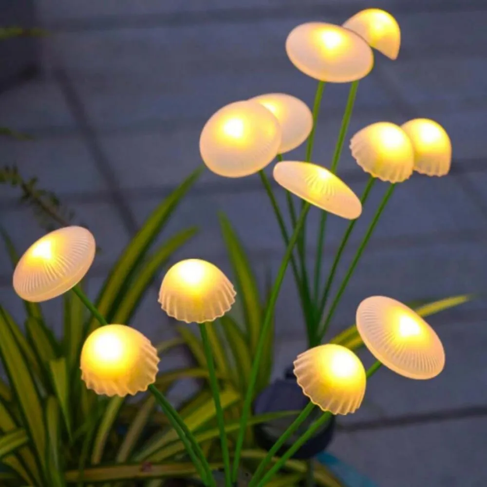 

1PC 6/8/10LED Solar Mushroom Stake Lights,Outdoor LED Waterproof Garden Decor Lights,Landscape Lawn Lamps for Patio Yard Pathway