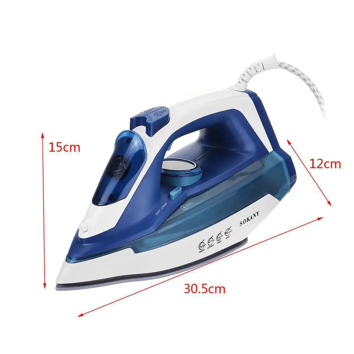 220V Portable Steam Iron for Clothes 2400W Wireless Handheld Travel Steam Ironing Machine Garment Steamer