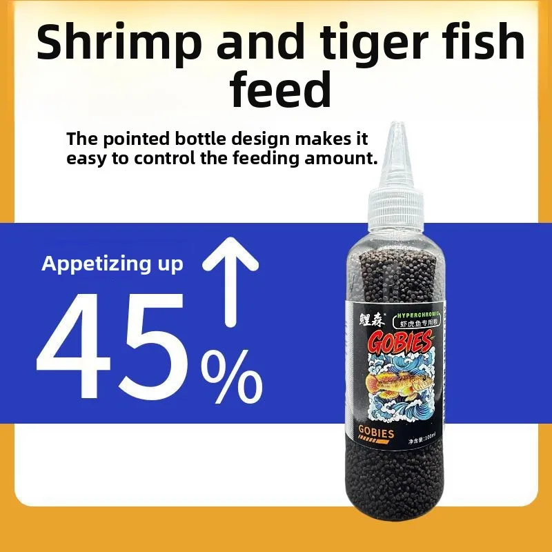 LISEN Goby Fish Food Faux Bloodworm, Sinking Pellets for Freshwater Gobies, Native Fish Diet, High Protein