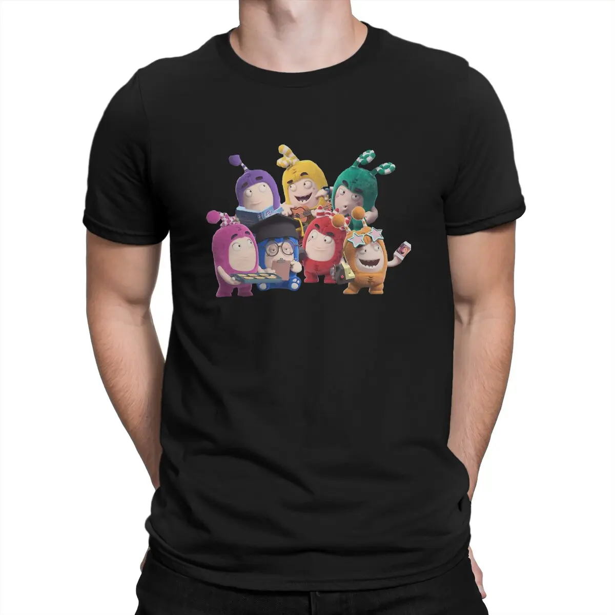 Happy  Unique TShirt Oddbods Amusing Reasonless Seven Different Lovable Characters Casual T Shirt Hot Sale T-shirt For Men Women