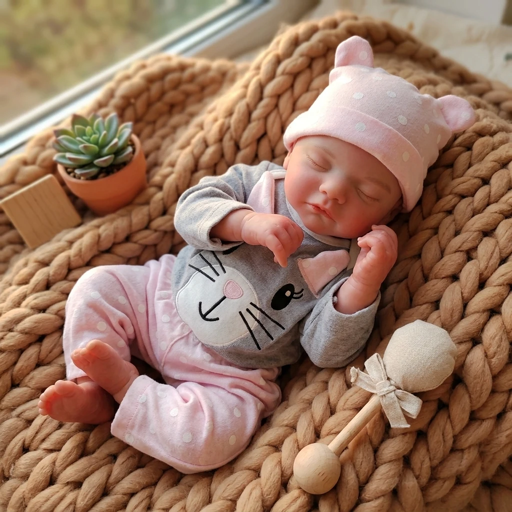 18 Inch Full Silicone Reborn Baby Doll Sam  Lifelike Real Touch Washable Newborn Doll Collectible Toy Gift view 2