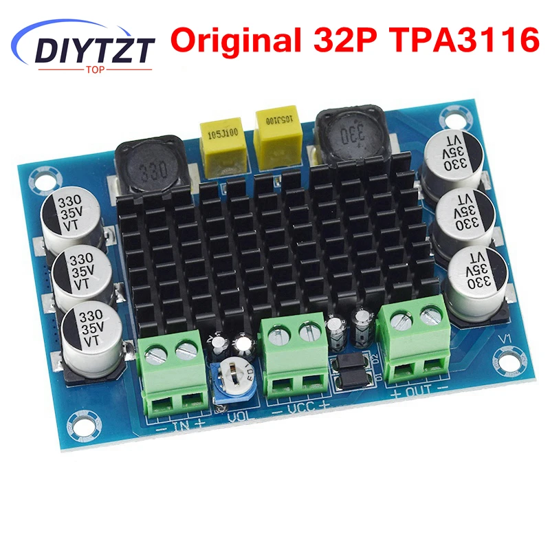 DIYTZT XH-M542 TPA3116 D2 Digital Power Amplifier Board 100W High Power Mono Audio Amplifier Module