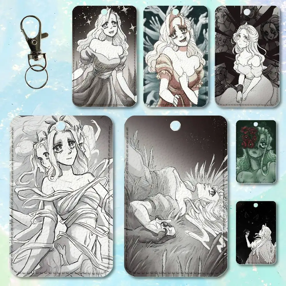 

Game S-Slay The P-Princess Key Tag Ring Leather Card Holder Key Ring Rectangle Access Card Holder