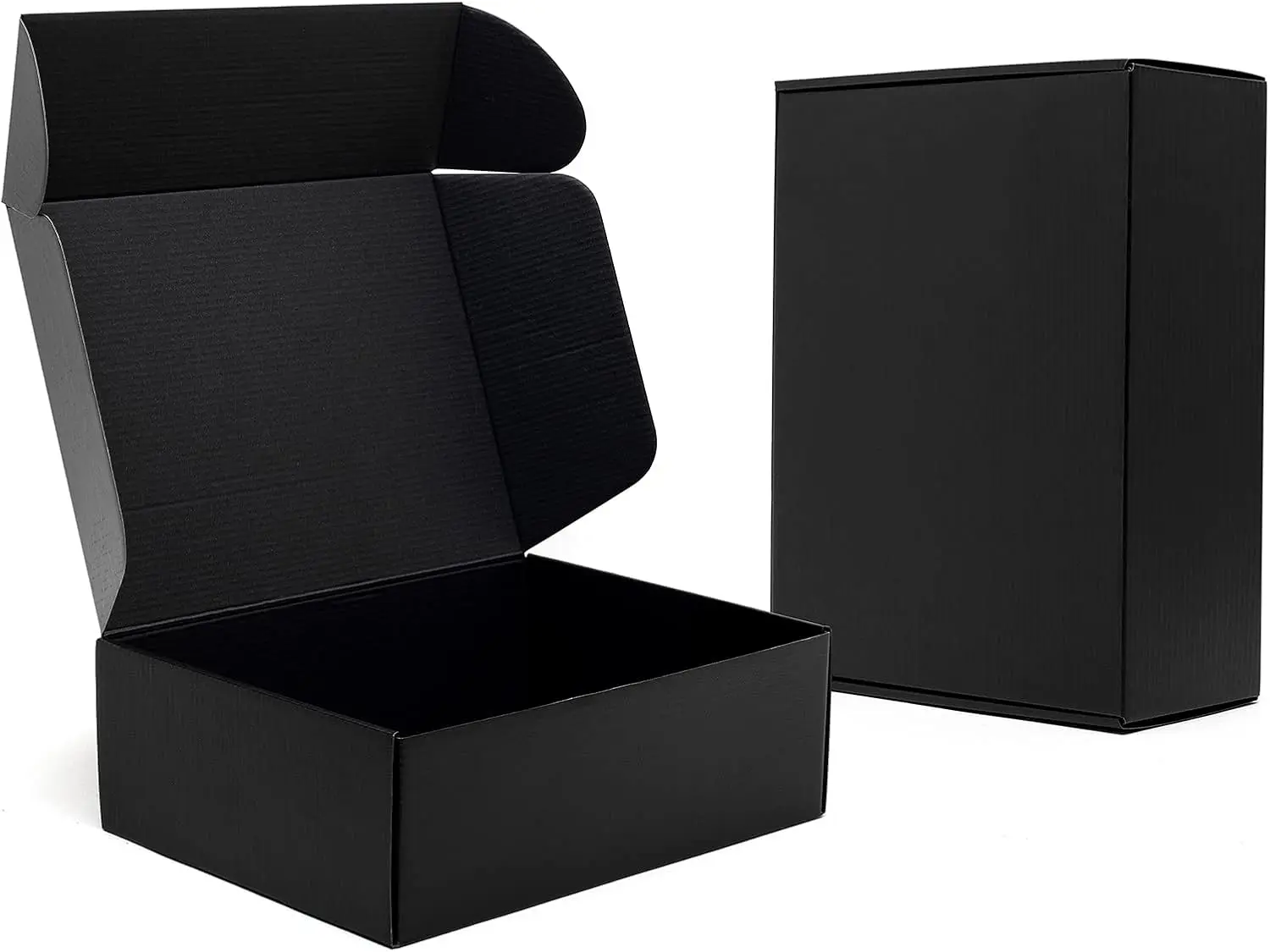 

12x9x4" Black Shipping Boxes 20 Pack - Corrugated Cardboard Mailing Box for Small Business, Tab Locking Mailer for Packing Books
