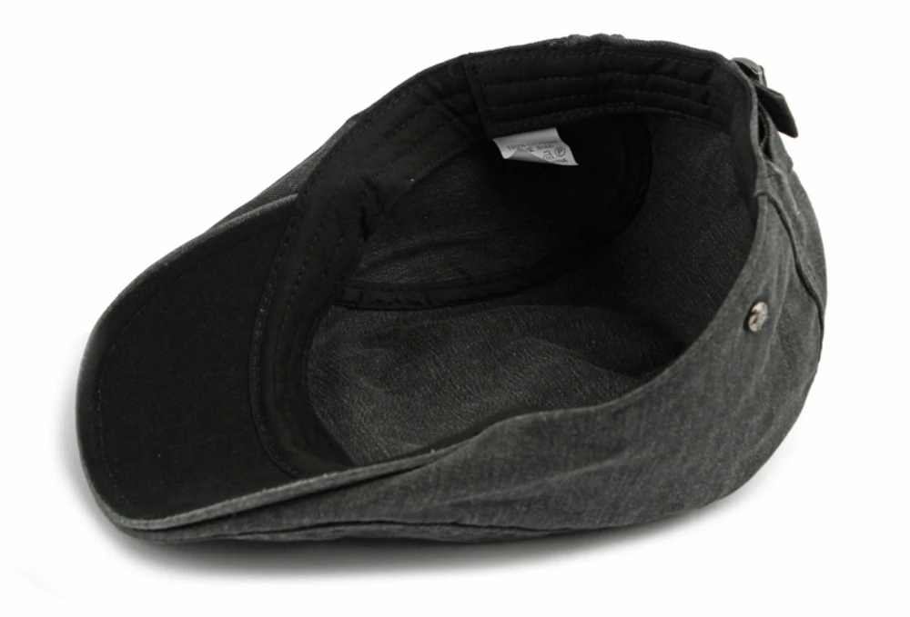 HT5097 Herren- und Damen-Baskenmützen Retro 100% Gewaschene Baumwolle Baskenmütze Unisex Ivy Flat Cap Einfarbig Schlicht Frühling Sommer Herbst Baskenmütze – Detail 12