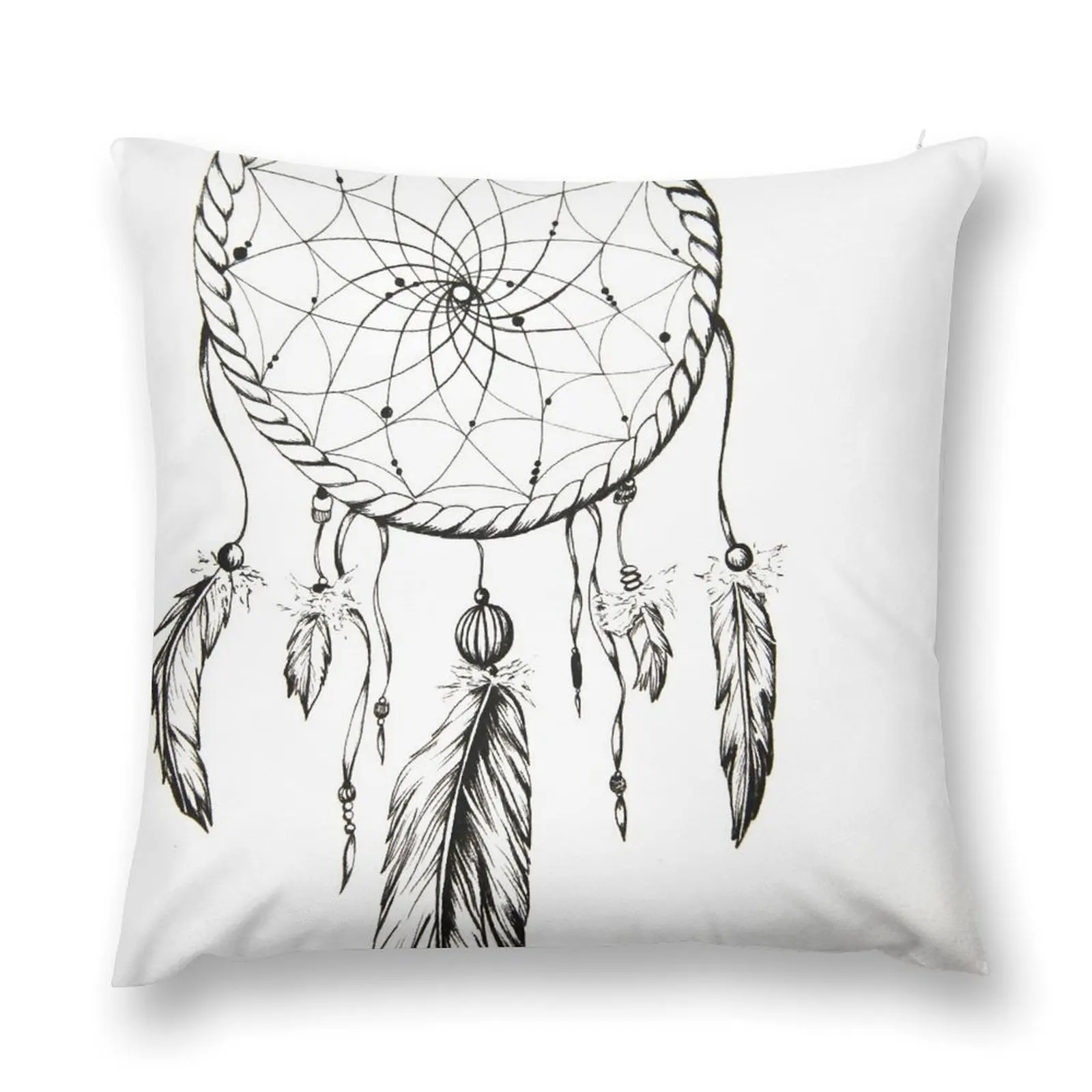 

Dream Catcher-Feathers and Beads Throw Pillow pillow pillowcase Decorative Pillow Covers For Sofa Case Christmas